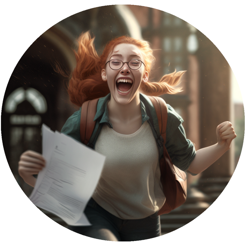 happy student after results